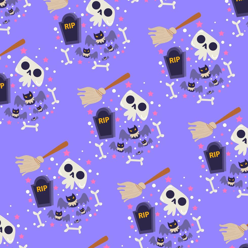 Seamless pattern with halloween perfect for wrapping paper vector