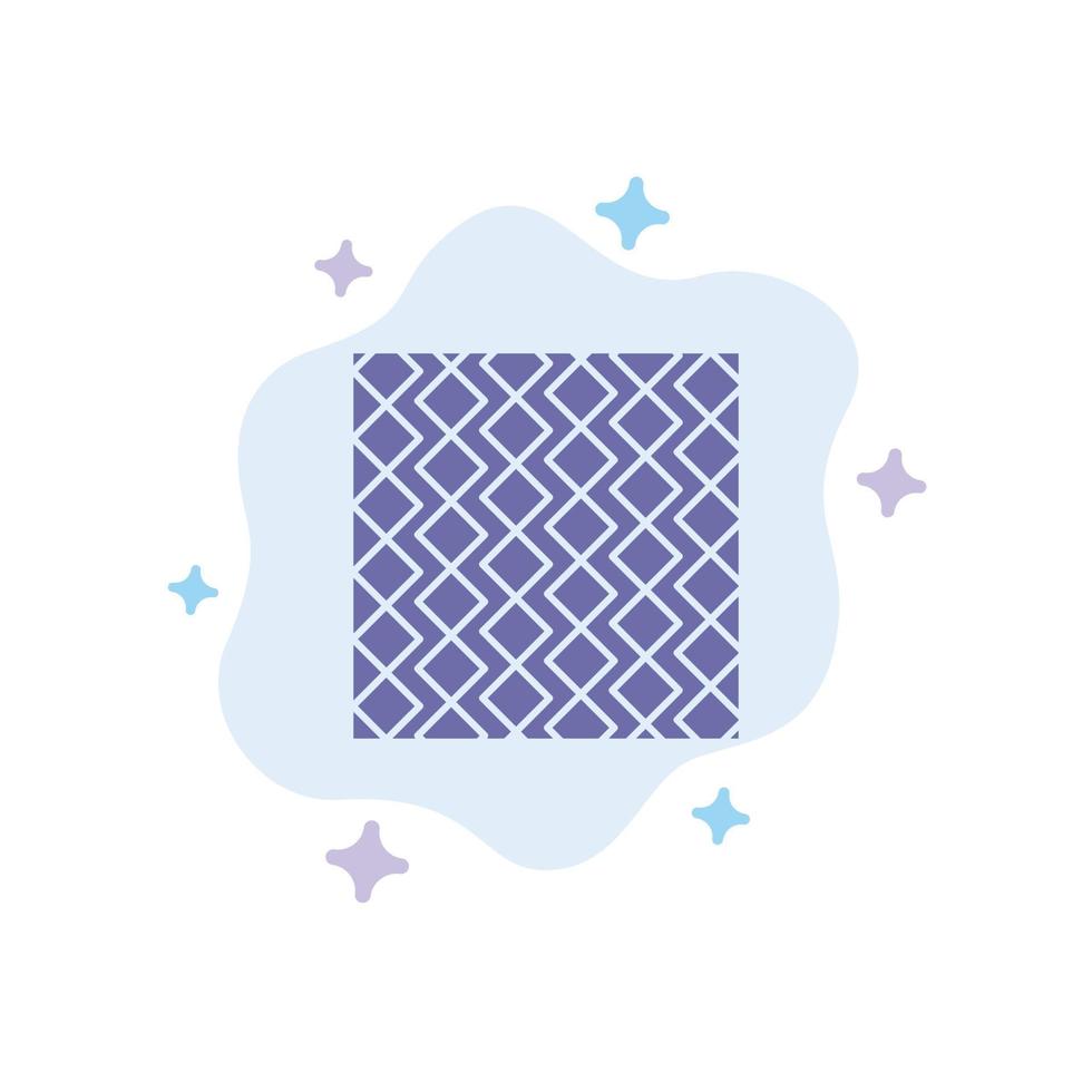 Tile Floor Slab Square Stripes Tiles Wall Blue Icon on Abstract Cloud Background vector