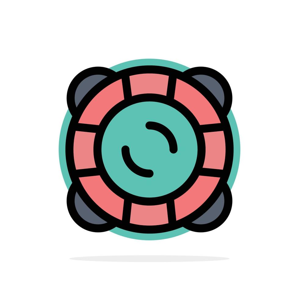 Protection Safety Support Float Abstract Circle Background Flat color Icon vector