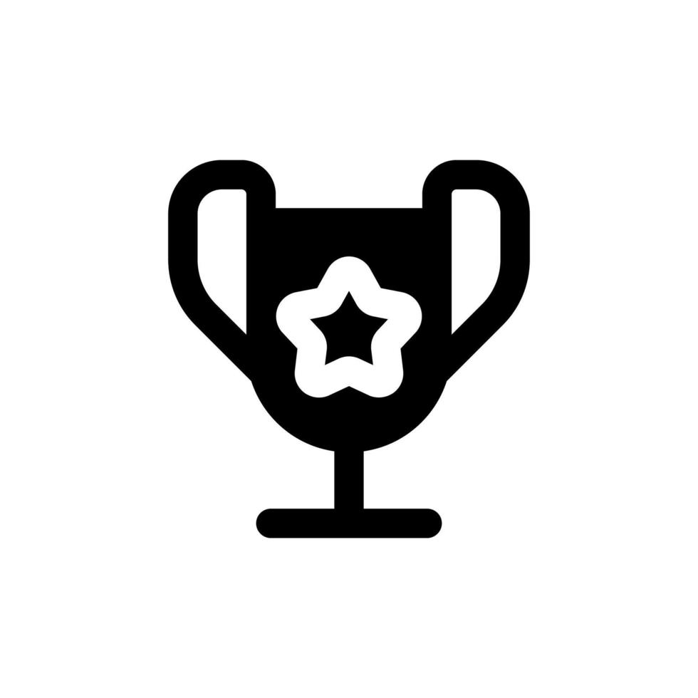 Trophy cup black glyph ui icon. Outstanding student award. Academic competition. User interface design. Silhouette symbol on white space. Solid pictogram for web, mobile. Isolated vector illustration