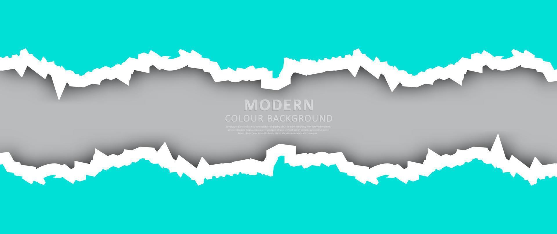 Blue torn paper background design. vector template 13132730 Vector Art