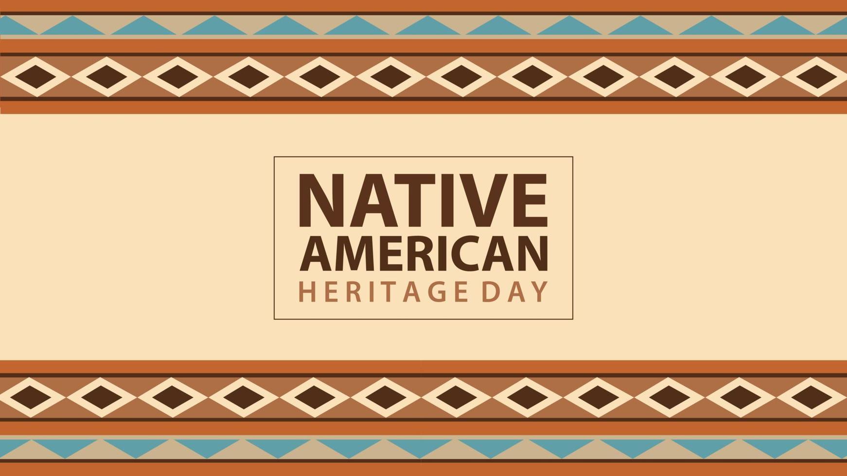 native american heritage background vector