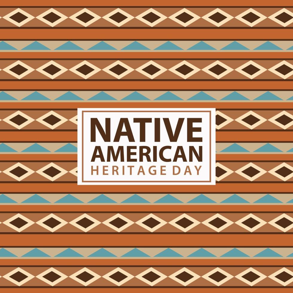 native american heritage pattern vector