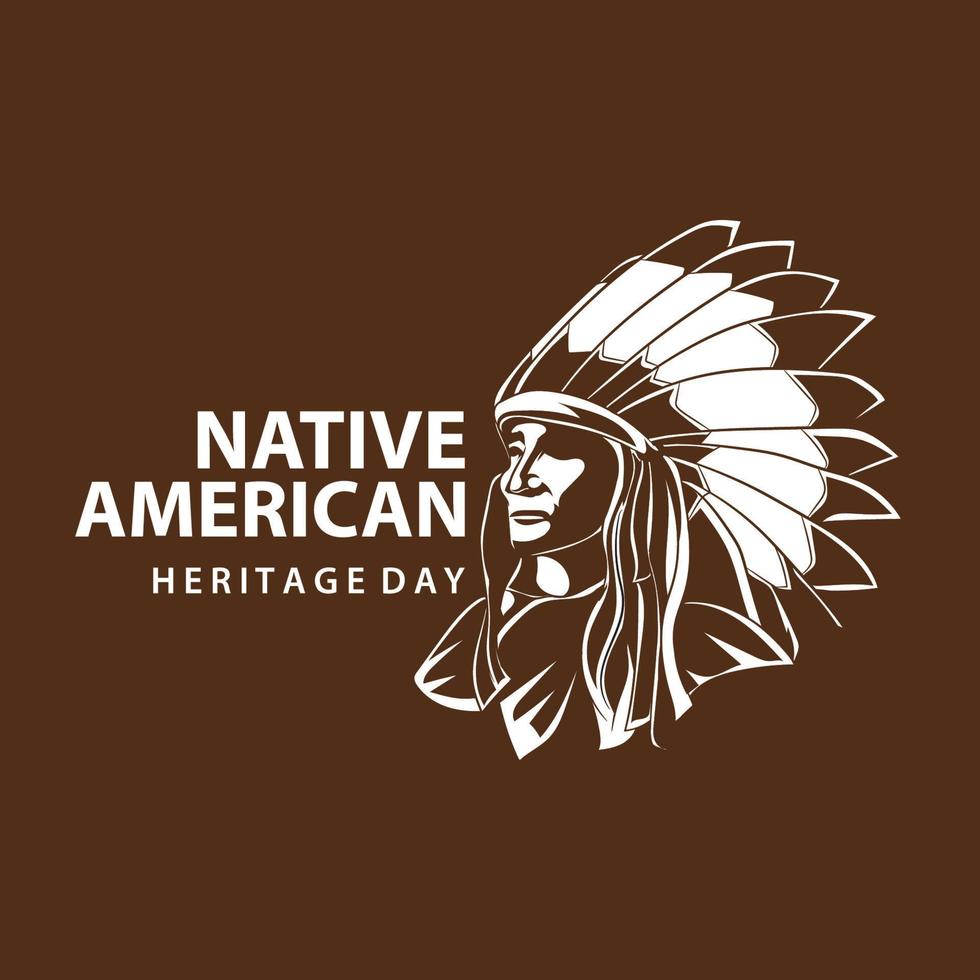 herencia nativa americana vector
