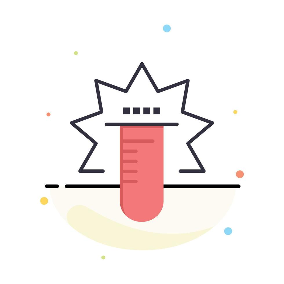 Tube Test Medical Lab Abstract Flat Color Icon Template vector