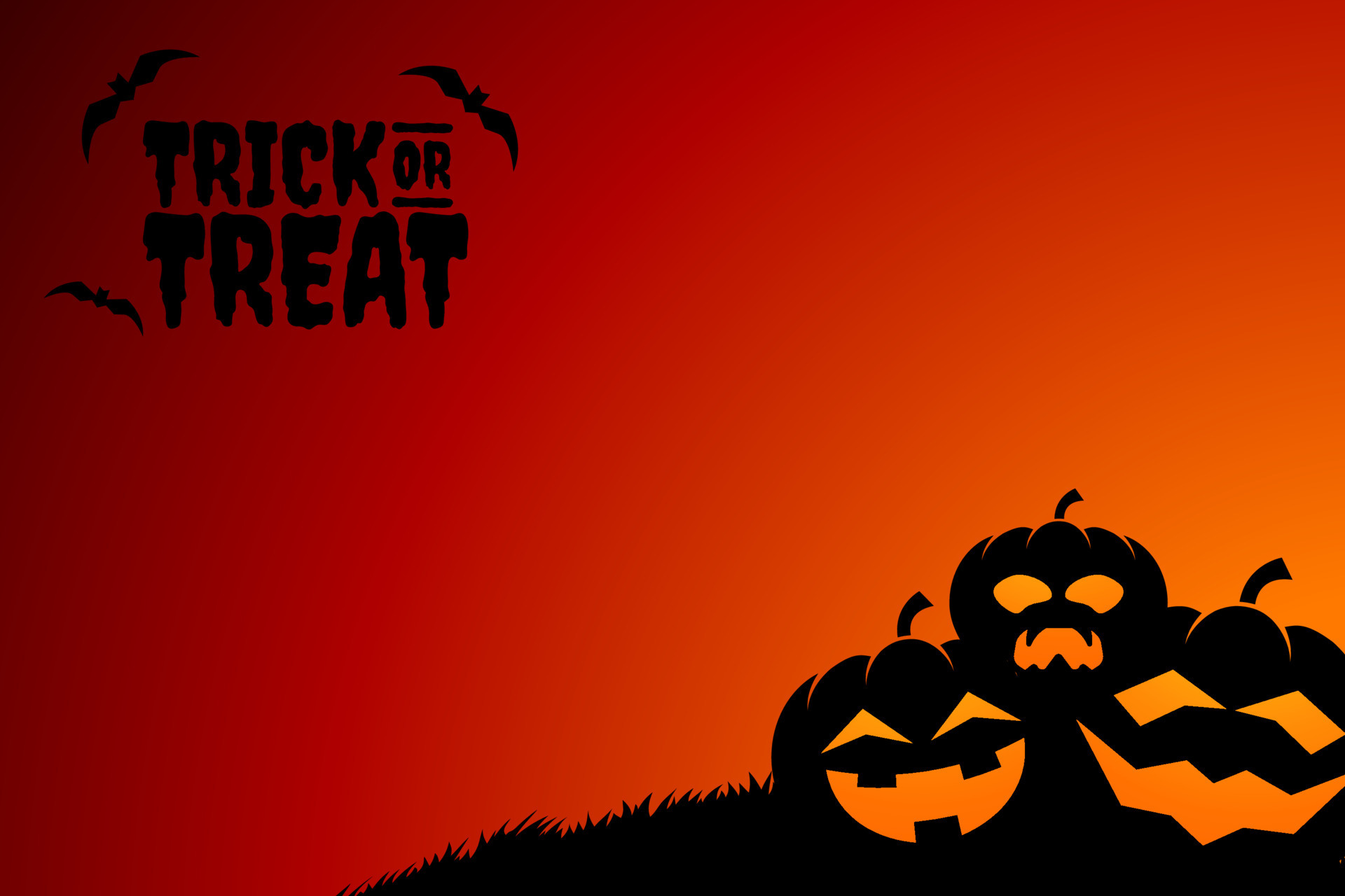Happy Halloween background vector with pumpkins. Spooky, simple and ...