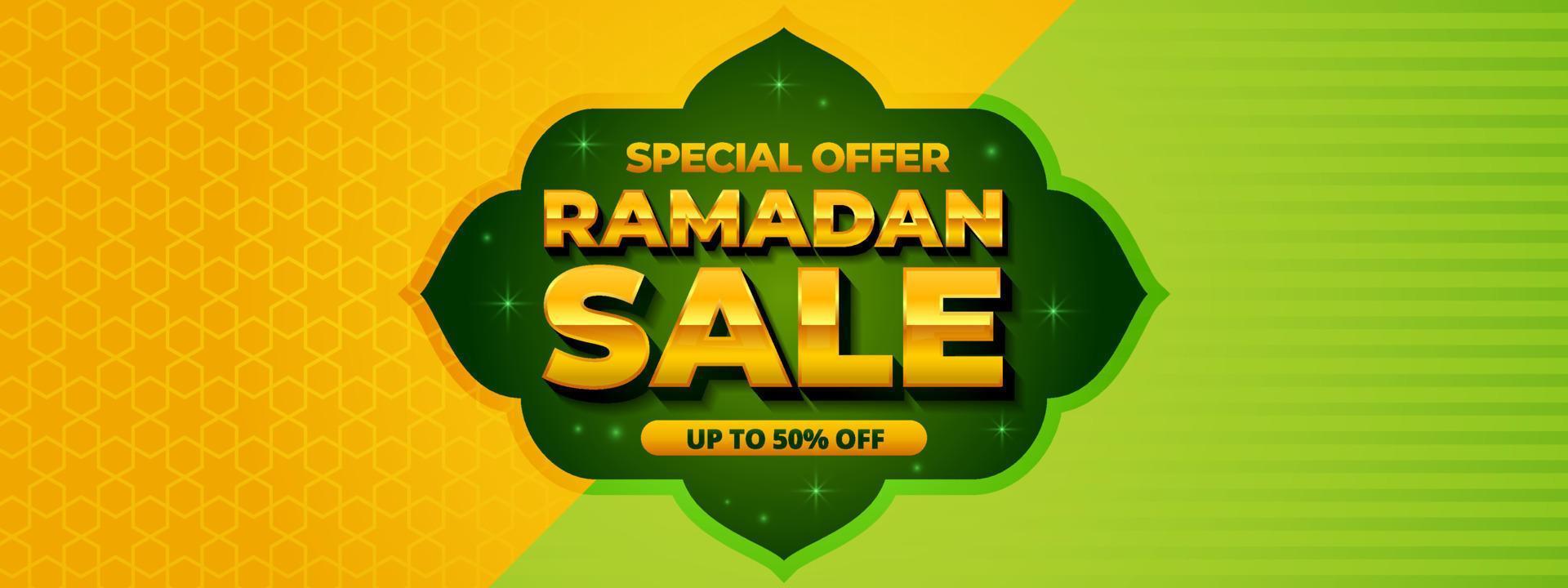 ramadan sale banner vector, Islamic holy month event background for media promotion and advertising vector