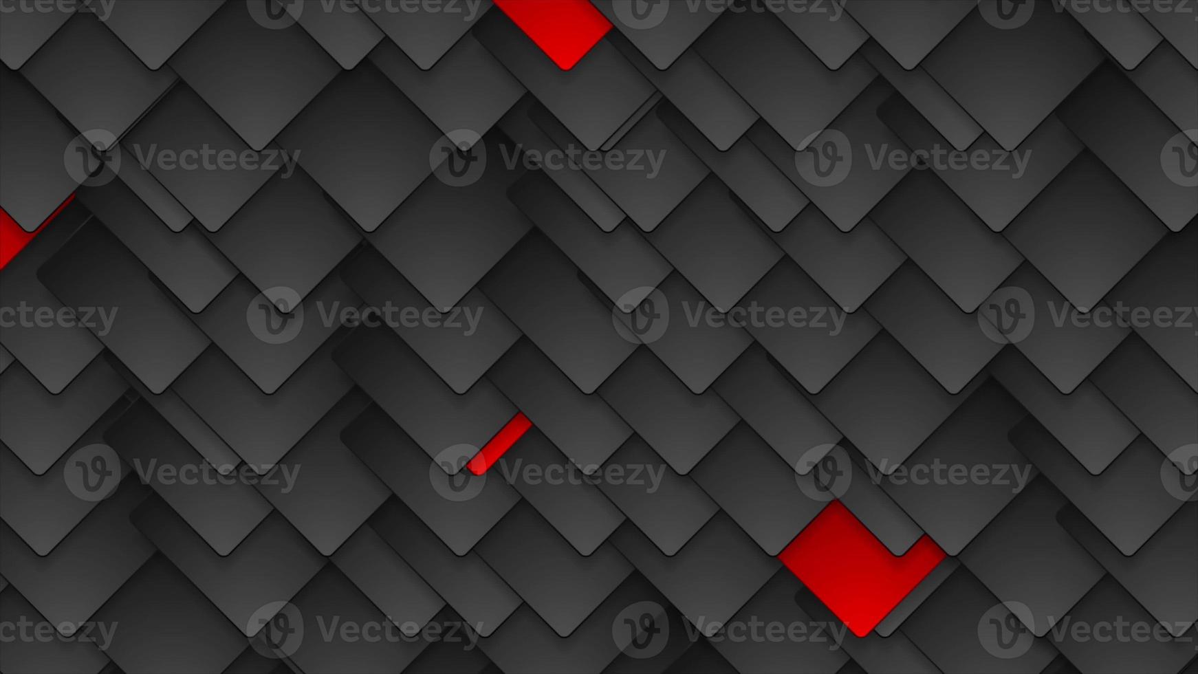 Red and black tech squares abstract background photo