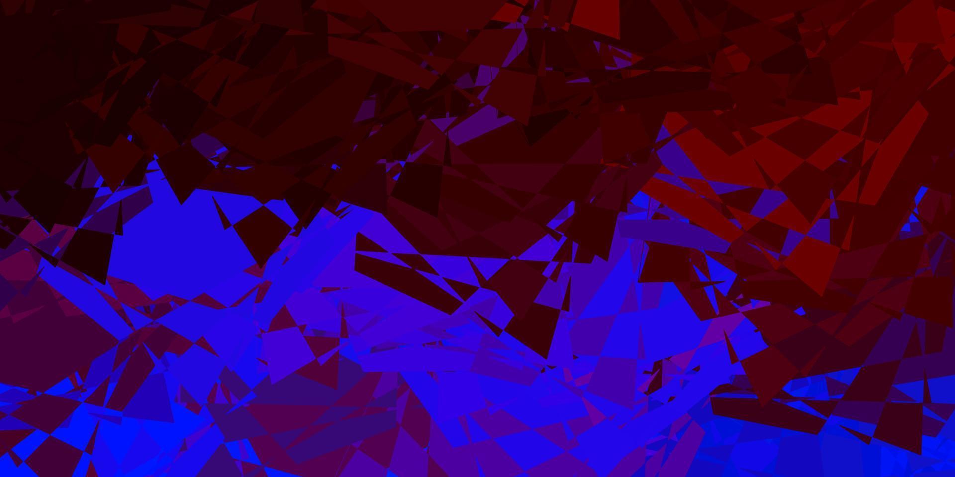 Dark Blue, Red vector background with polygonal forms.