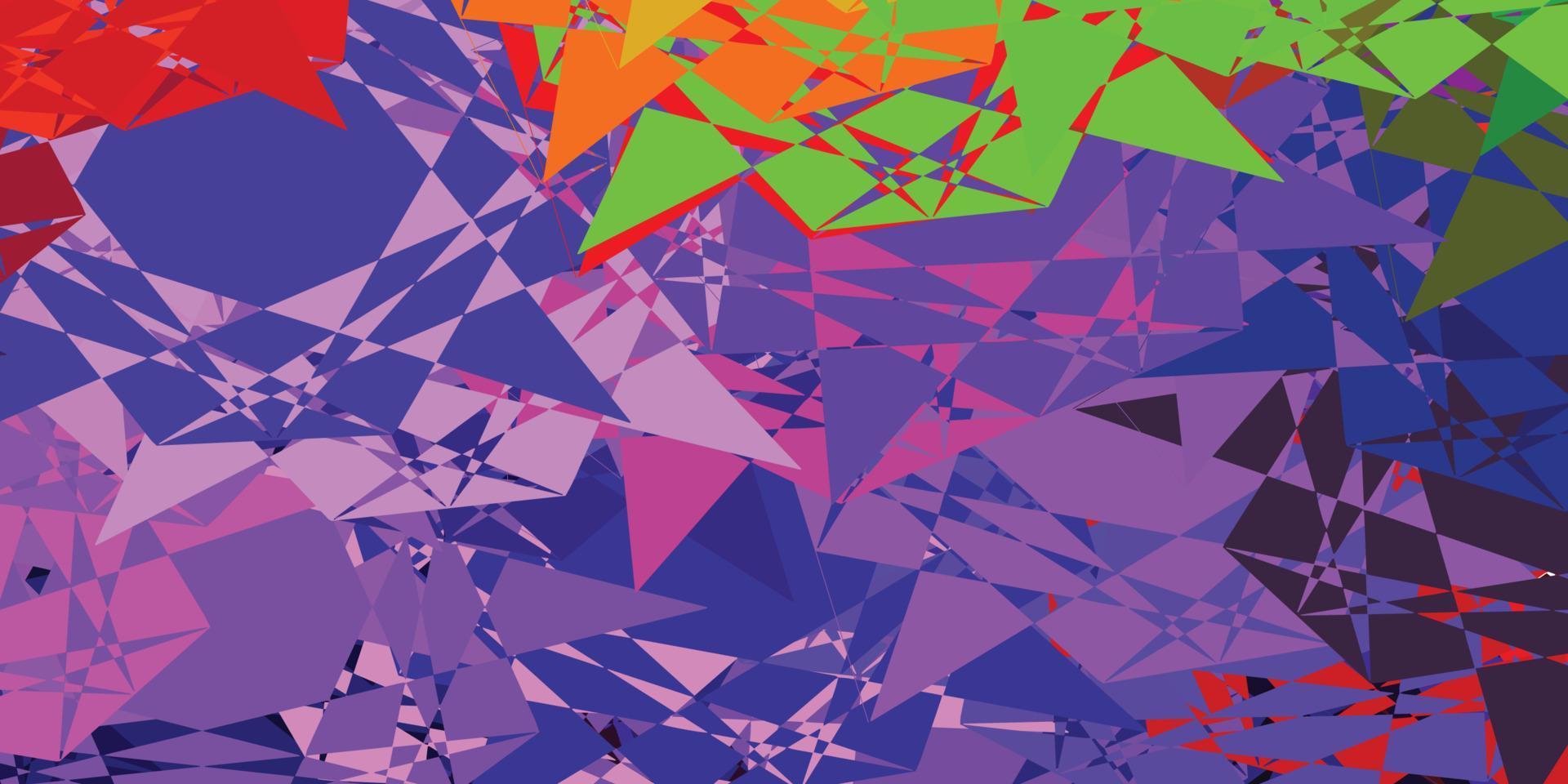 Dark Blue, Red vector texture with random triangles.