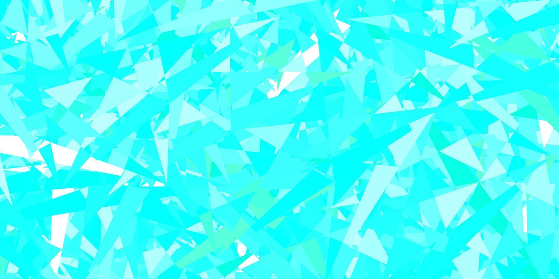 textura de vector azul claro, verde con triángulos al azar.