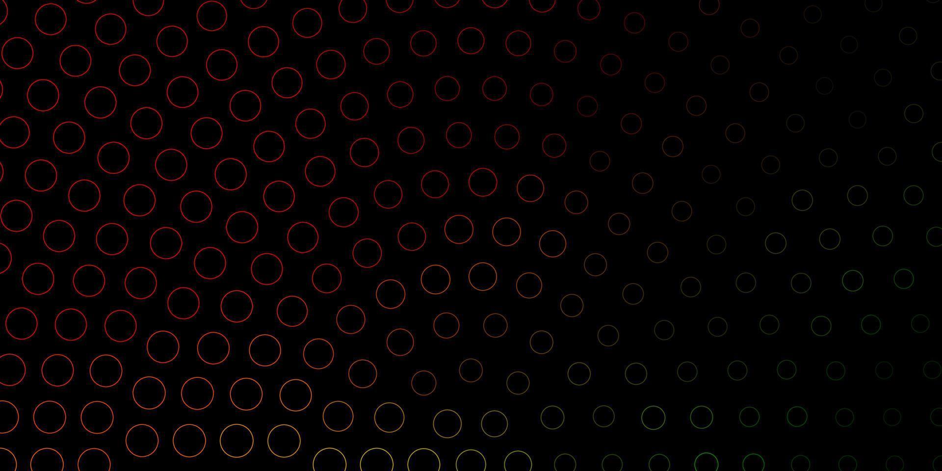 Dark Green, Red vector layout with circle shapes.