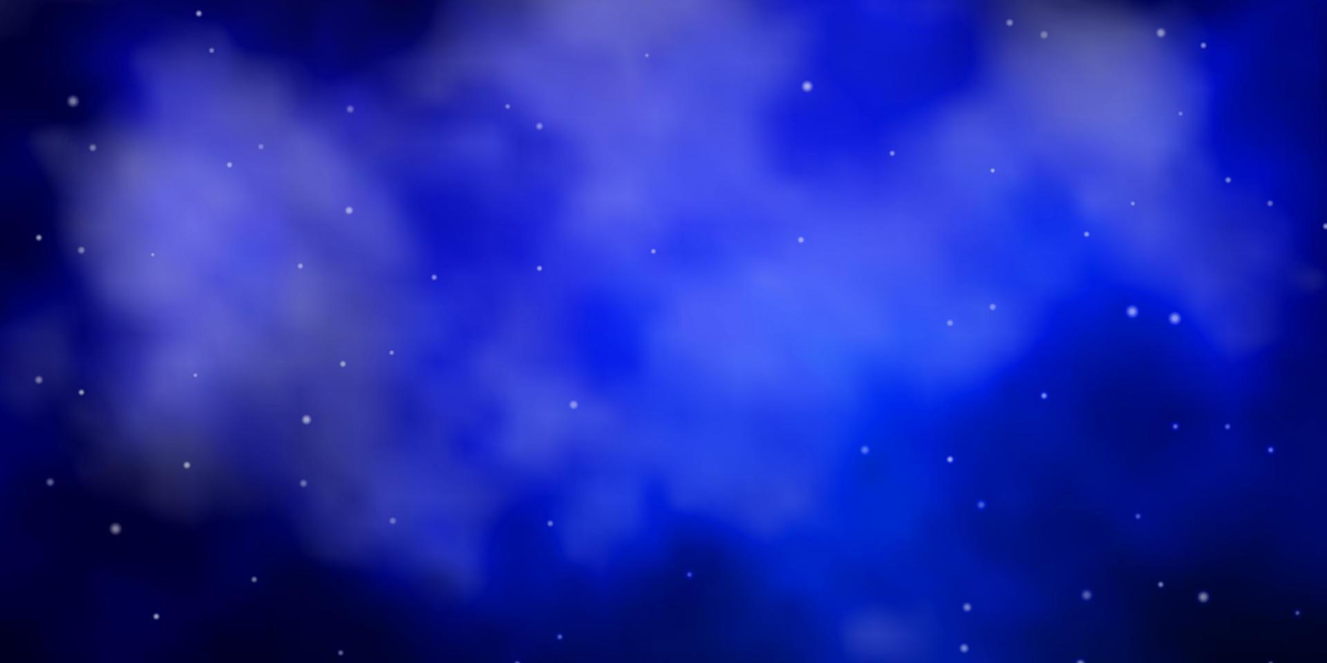 Dark BLUE vector texture with beautiful stars.