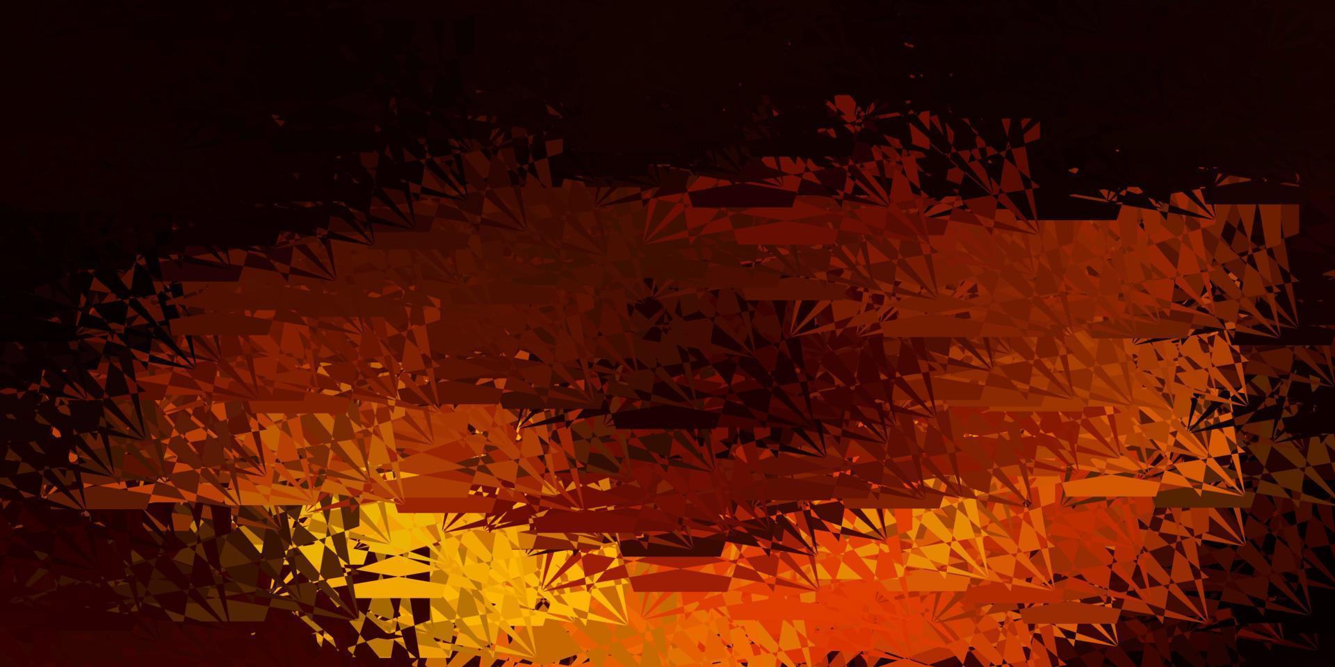 Light Yellow vector backdrop with triangles, lines.