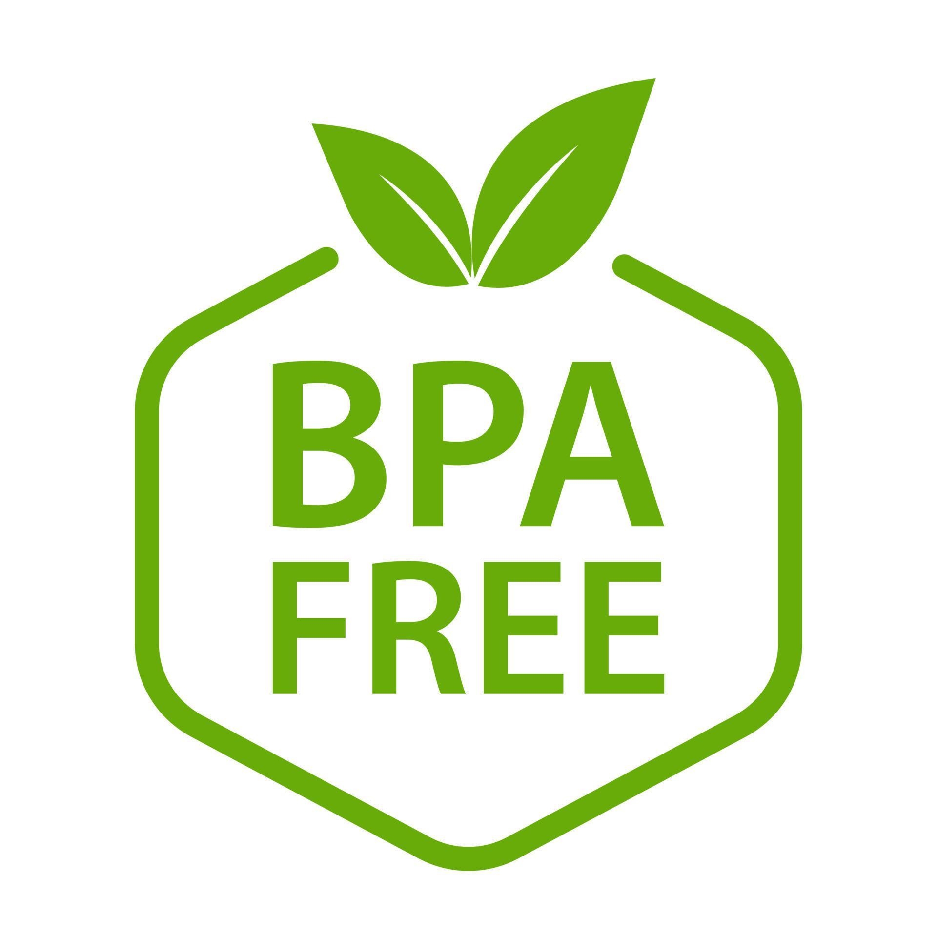 BPA FREE bisphenol A and phthalates free icon vector non toxic plastic