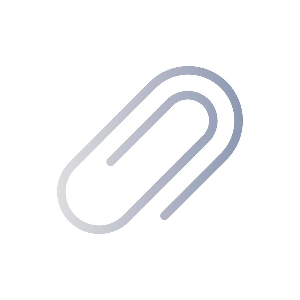 Paperclip flat gradient two-color ui icon. Stationery supply. Office accessory. Holding paper sheets. Simple filled pictogram. GUI, UX design for mobile application. Vector isolated RGB illustration