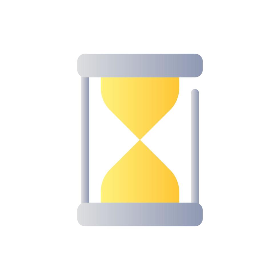 icono de interfaz de usuario de dos colores de gradiente plano de reloj de arena. aparato para medir el tiempo. reloj de cristal de arena. cronometraje pictograma relleno simple. gui, diseño ux para aplicaciones móviles. ilustración vectorial aislada rgb vector