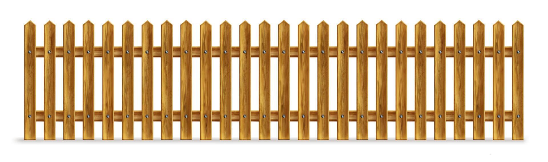 Wooden fence, palisade, stockade or balustrade vector