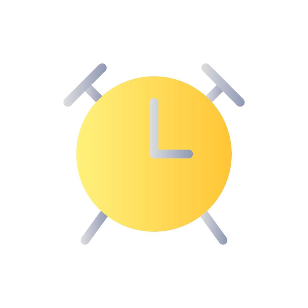 Alarm clock flat gradient two-color ui icon. Wake up in morning routine. Boosting alertness. Simple filled pictogram. GUI, UX design for mobile application. Vector isolated RGB illustration