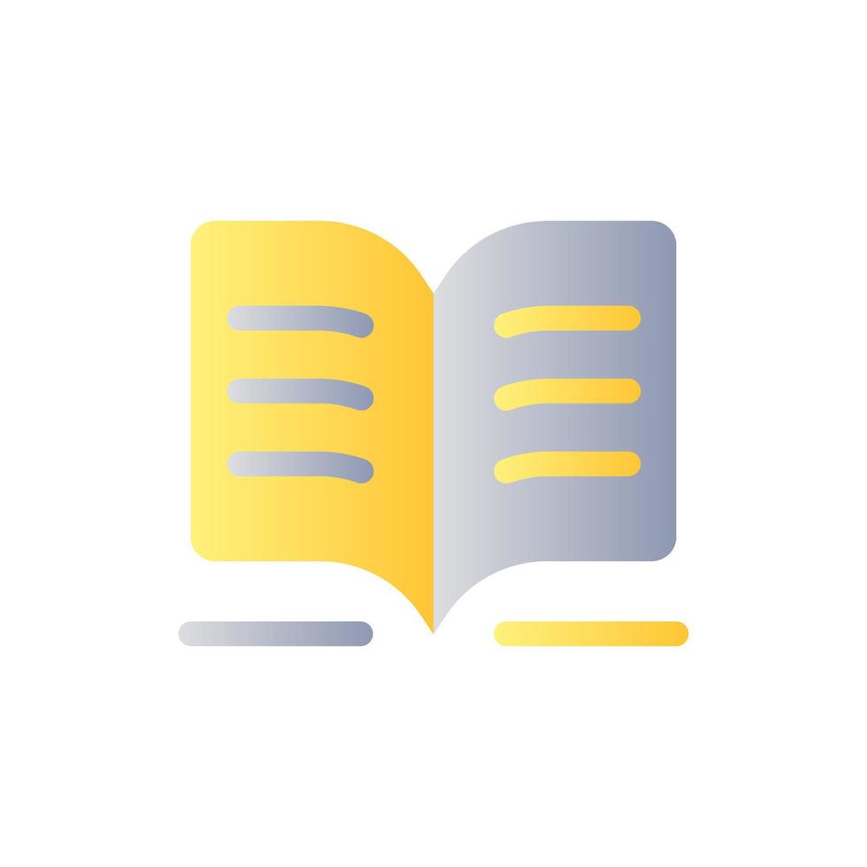Public library flat gradient two-color ui icon. Assignment writing ...