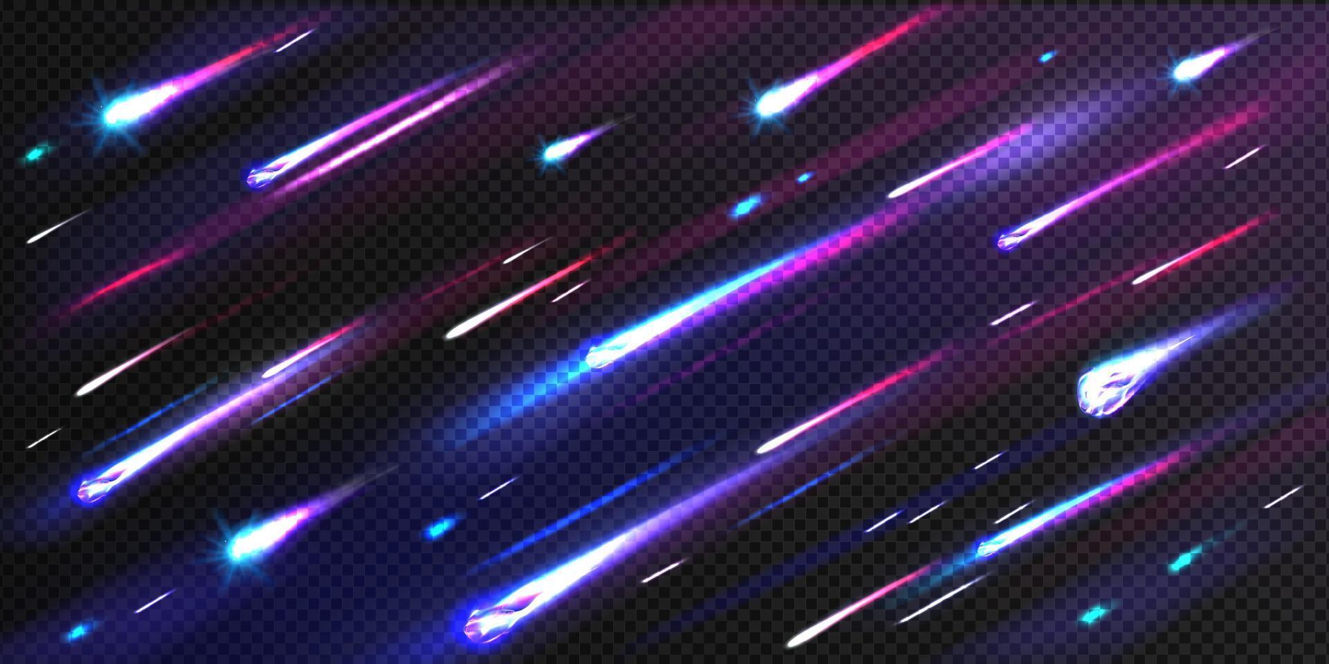 effect, meteor, rain, cosmos, dust, galaxy comets vector