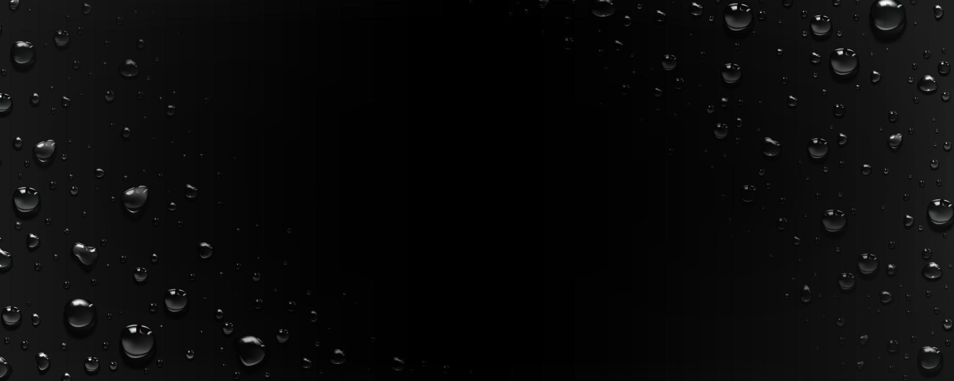 Raindrops condensation background with water drops vector