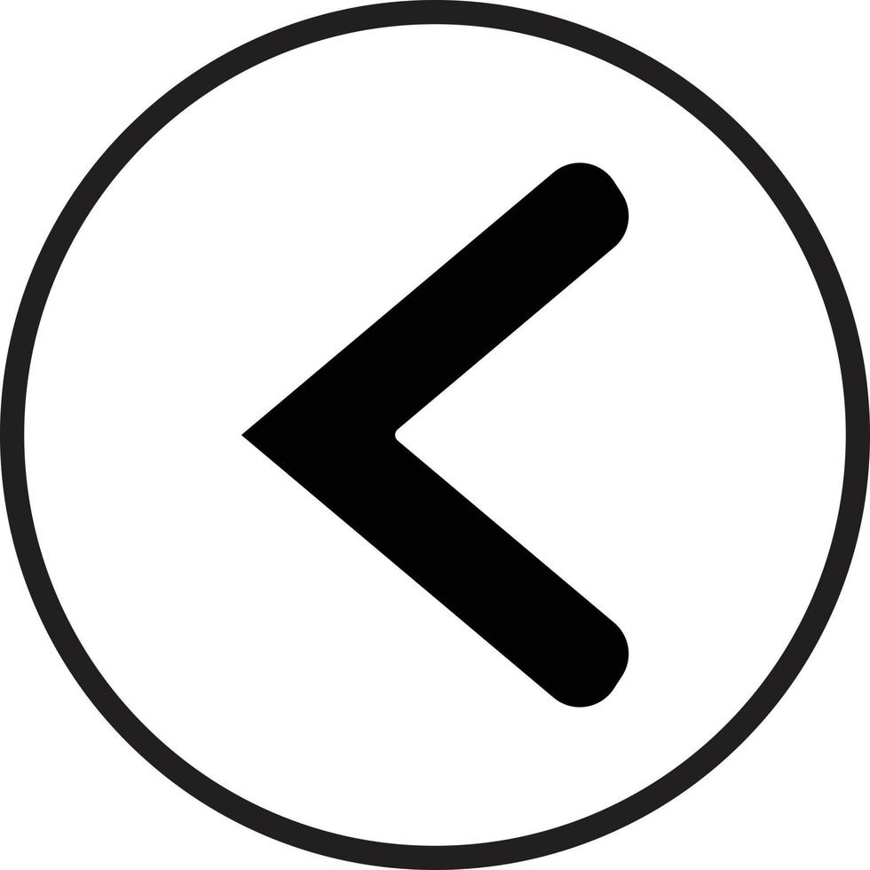 Left Chevron Icon Style vector