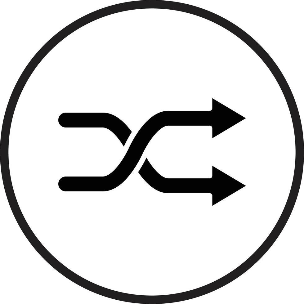 Shuffle Icon Style vector