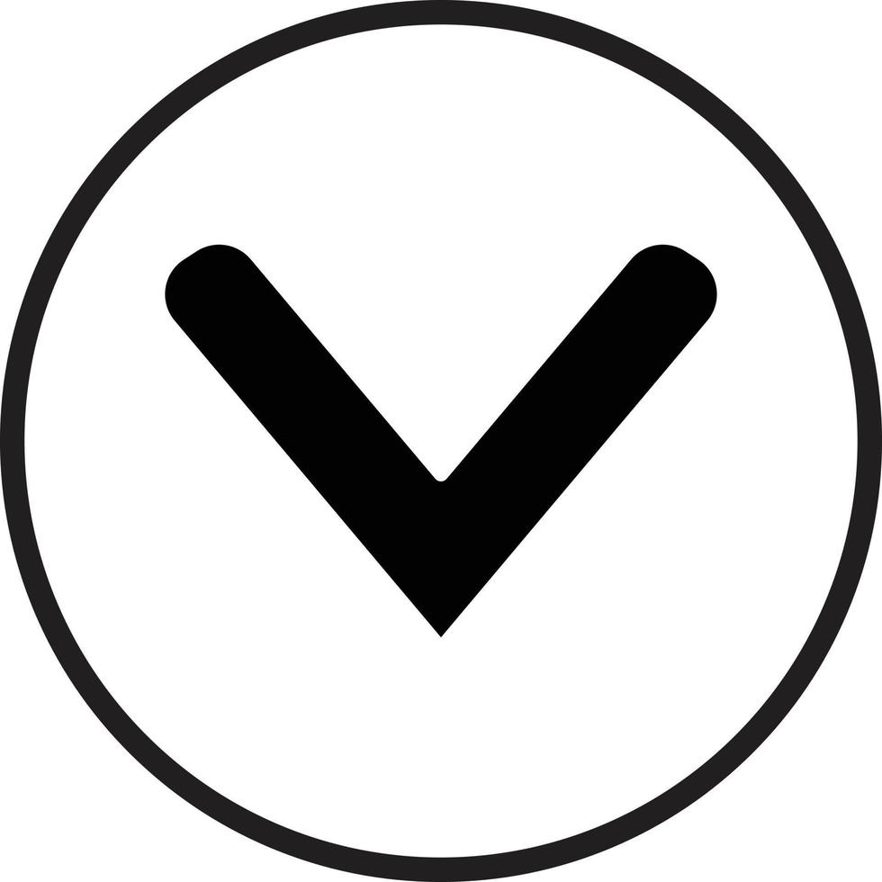 Down Chevron Icon Style vector