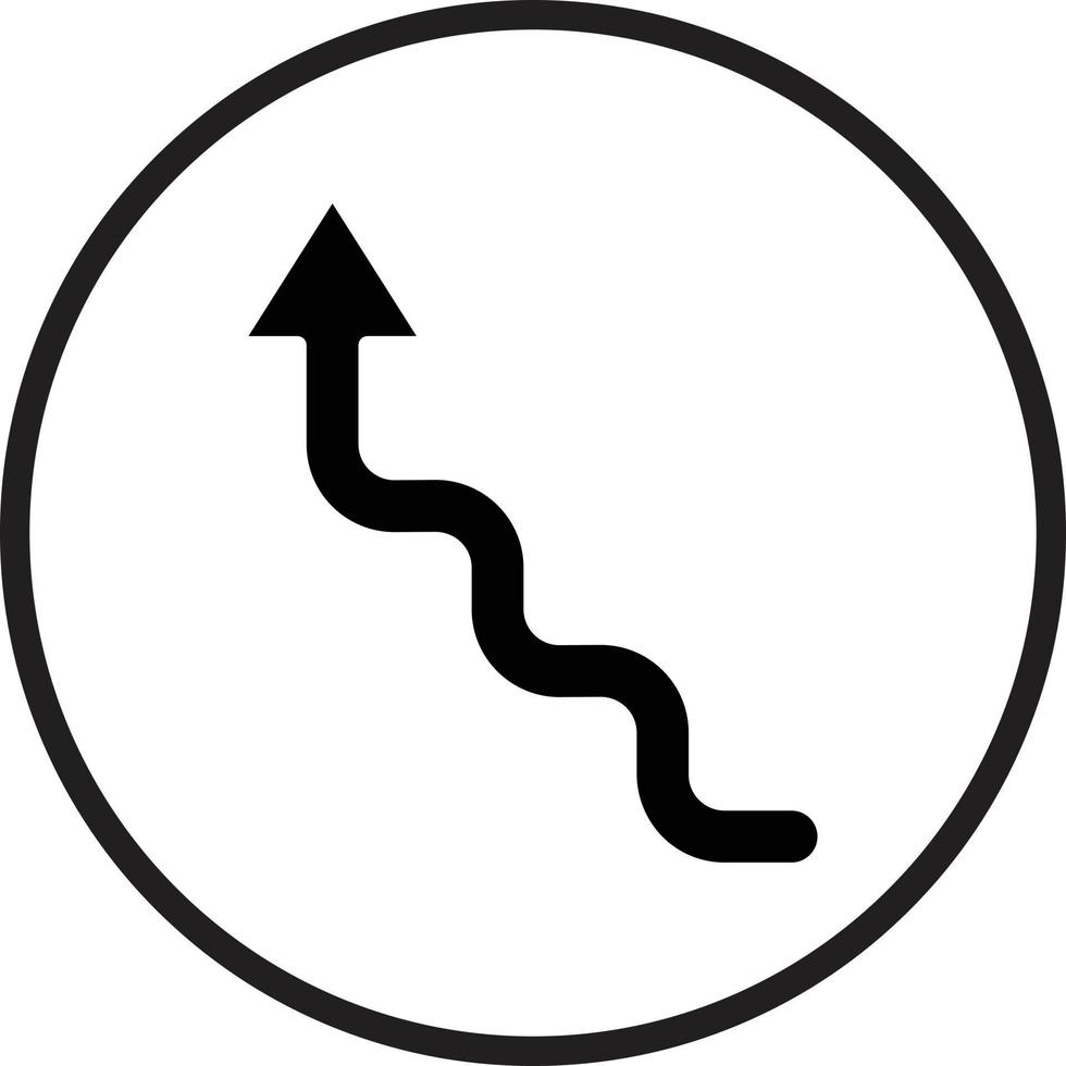 Zigzag Arrow Icon Style vector
