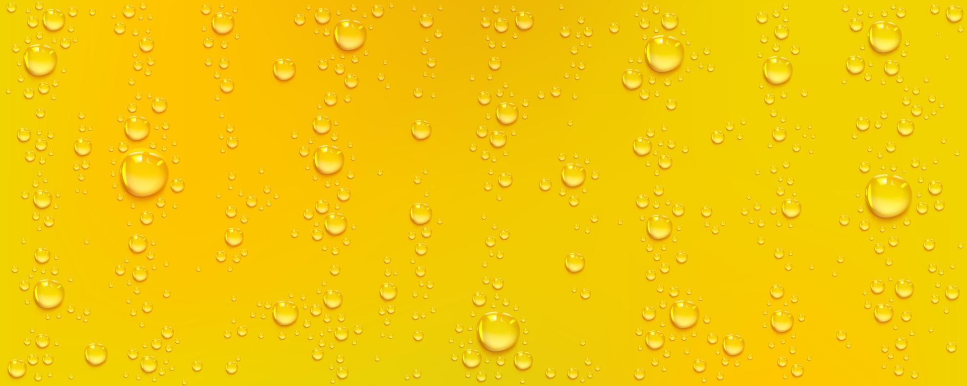 Water or beer condensation droplets background vector