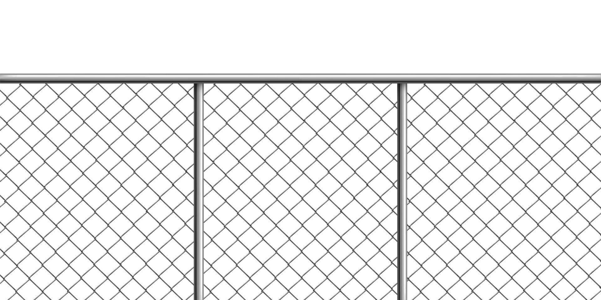 Metal wire mesh fence, rabitz grid vector