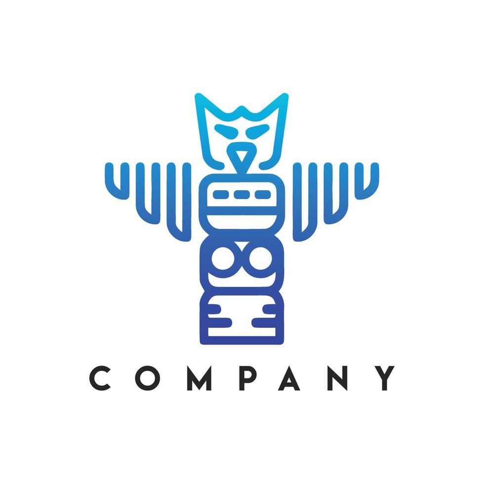 Artotem Logo, totem pole icon vector