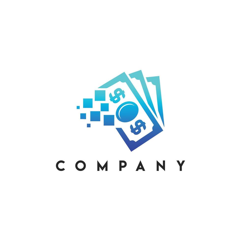 Digital Money Logo, currency logo template vector