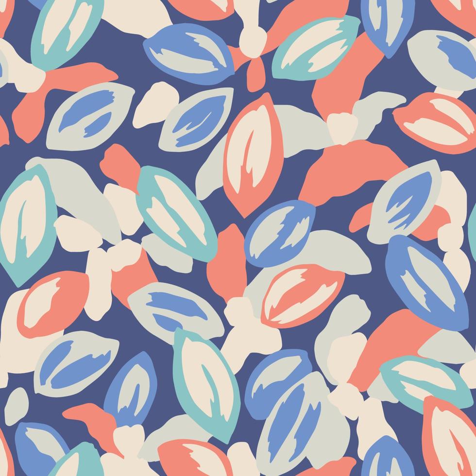 Vector leaf nature themed illustration seamless repeat pattern