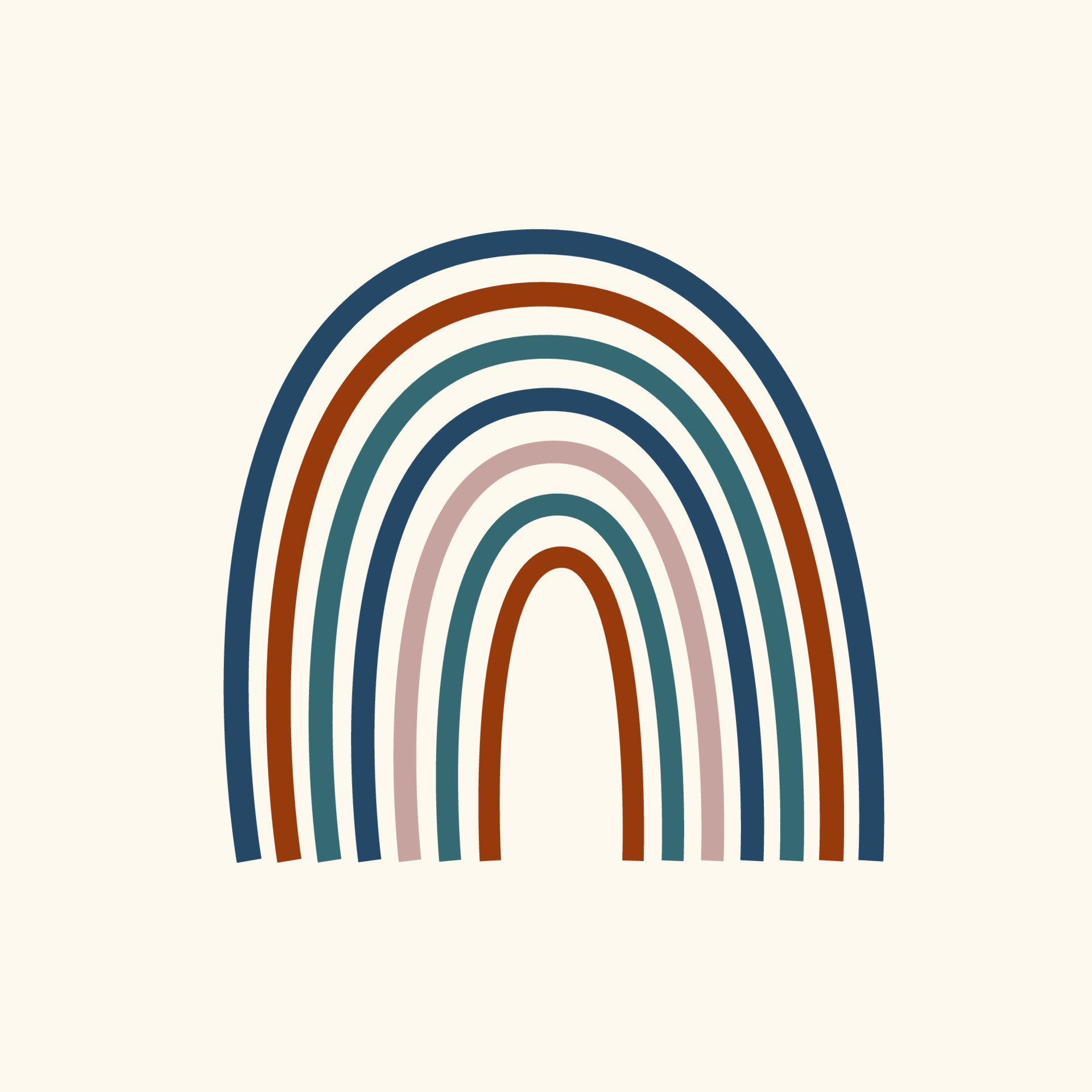 Rainbow arch pattern. Rainbow nursery wall decor, minimalist simple