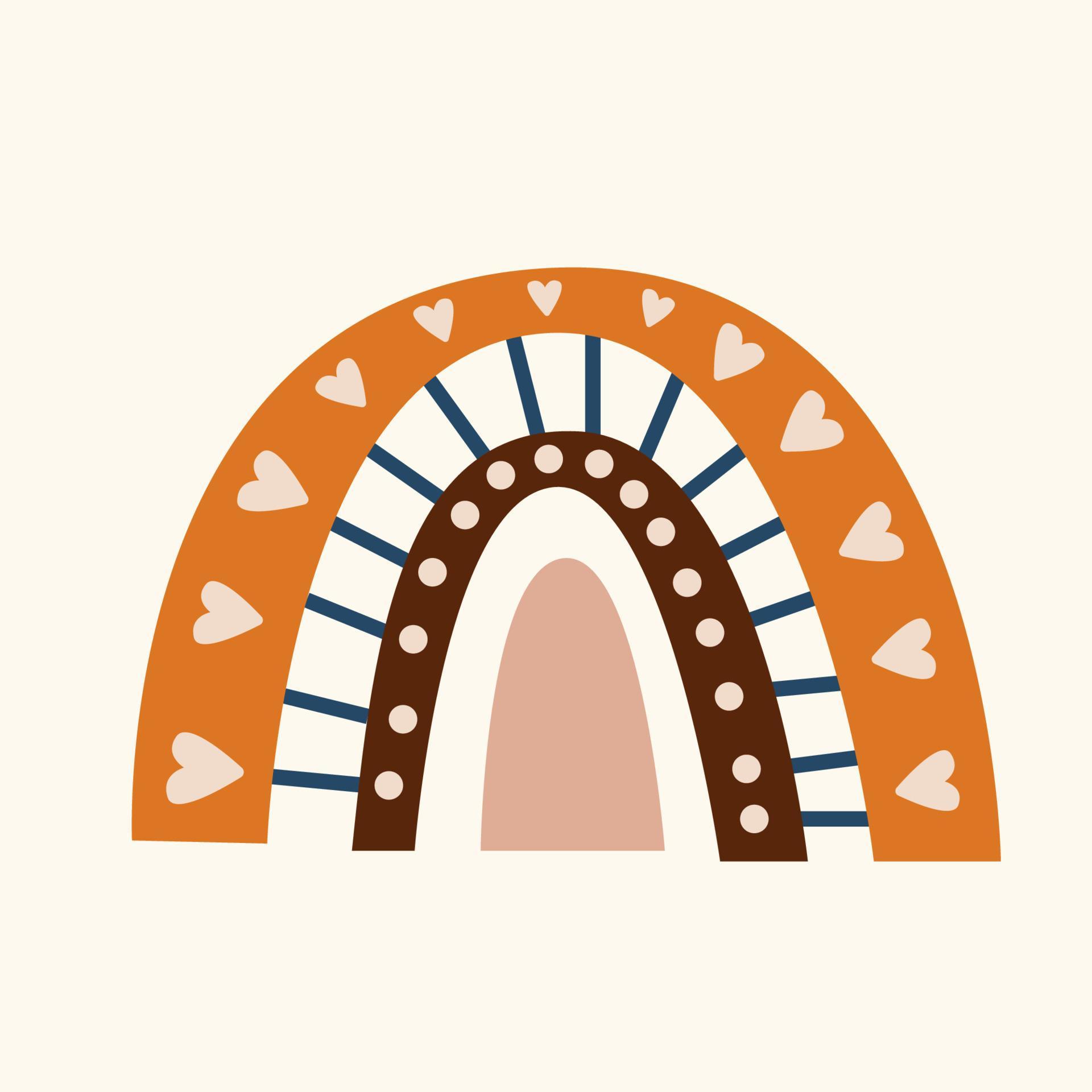 Rainbow arch pattern. Rainbow nursery wall decor, minimalist simple