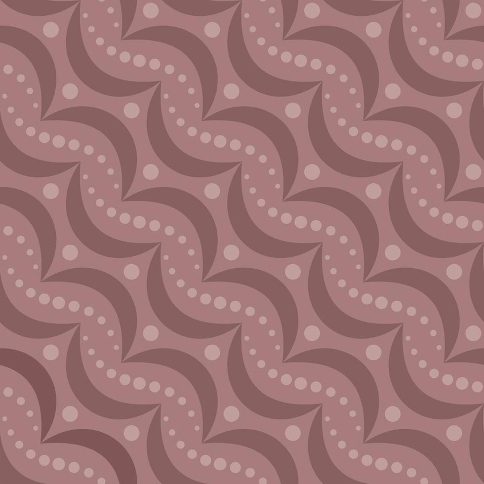 LIGHT CORAL ABSTRACT SEAMLESS PATTERN WITH CIRCLES HALF MOONS IN VECTOR