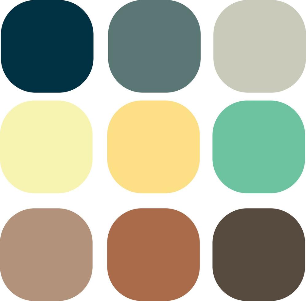 Retro color palette design vector