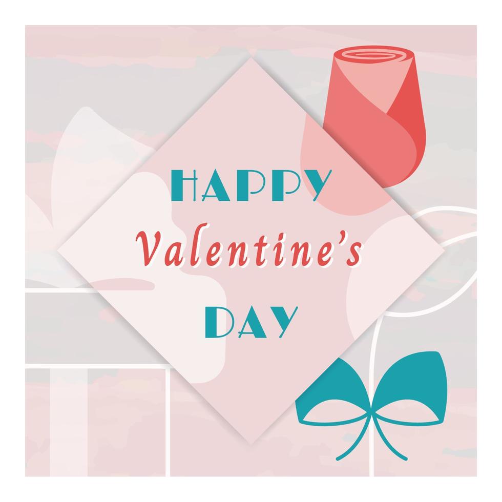 Valentine's Day greeting cards in minimalism style. vector