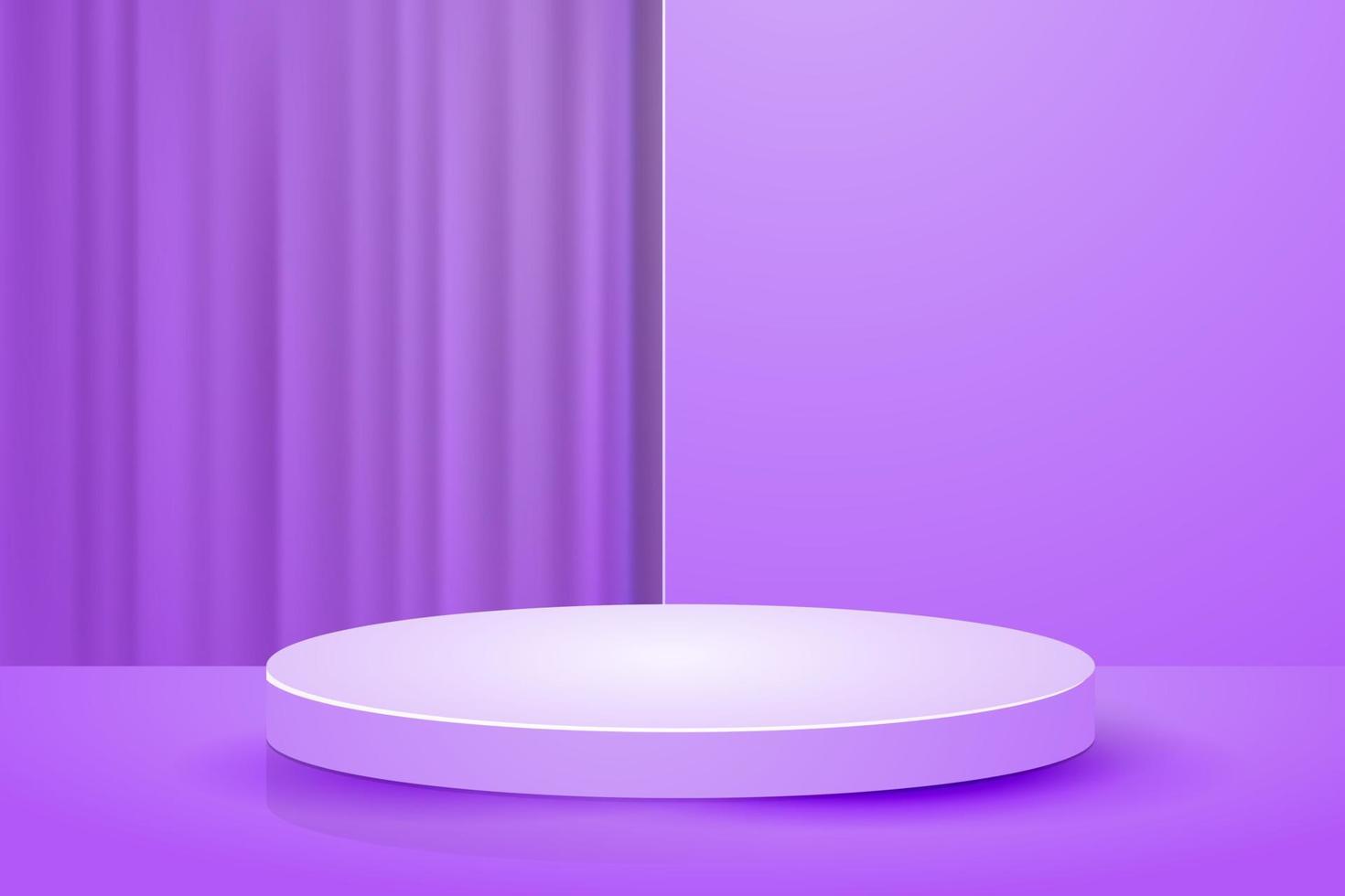 Soft purple 3d abstract background podium product presentation mockup display vector
