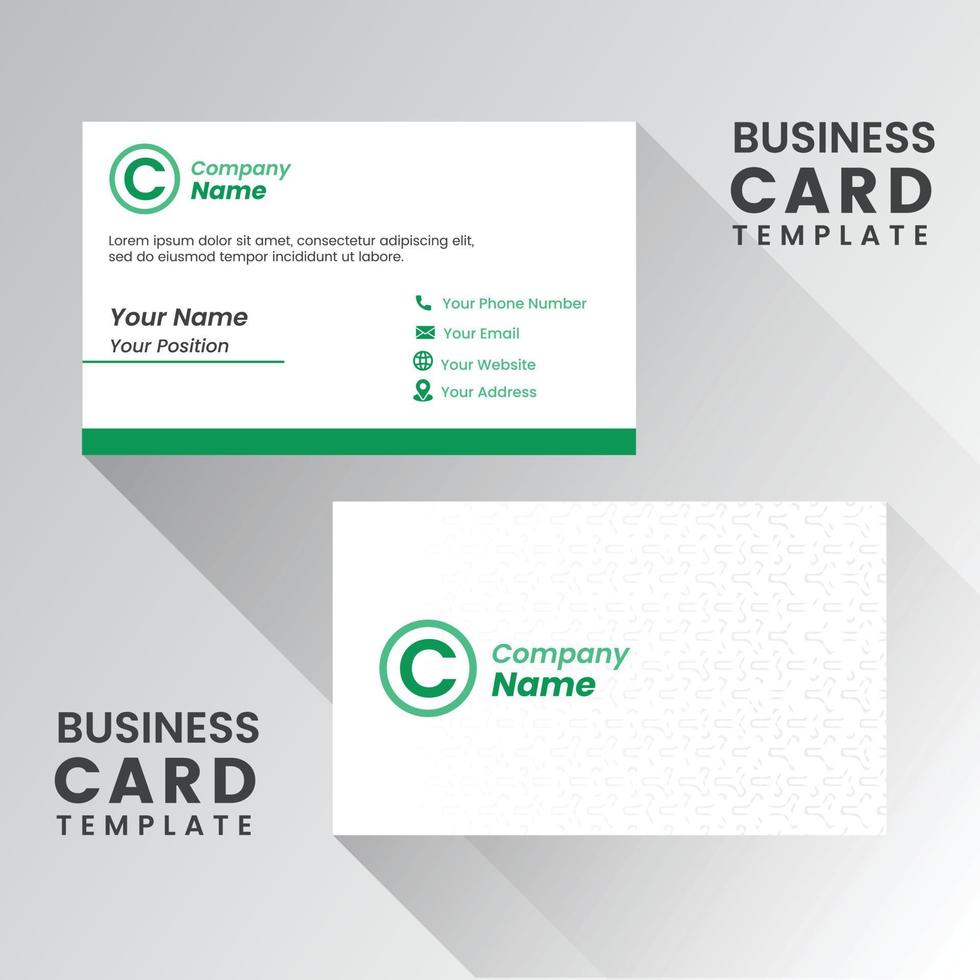 Modern simple light business card template with flat user interface vector