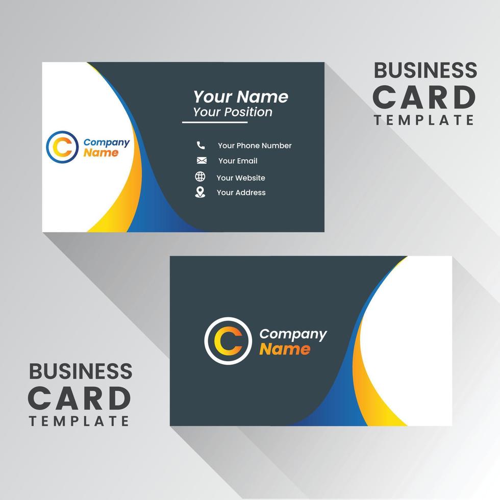 Professional Minimalist Business Card layout design vector