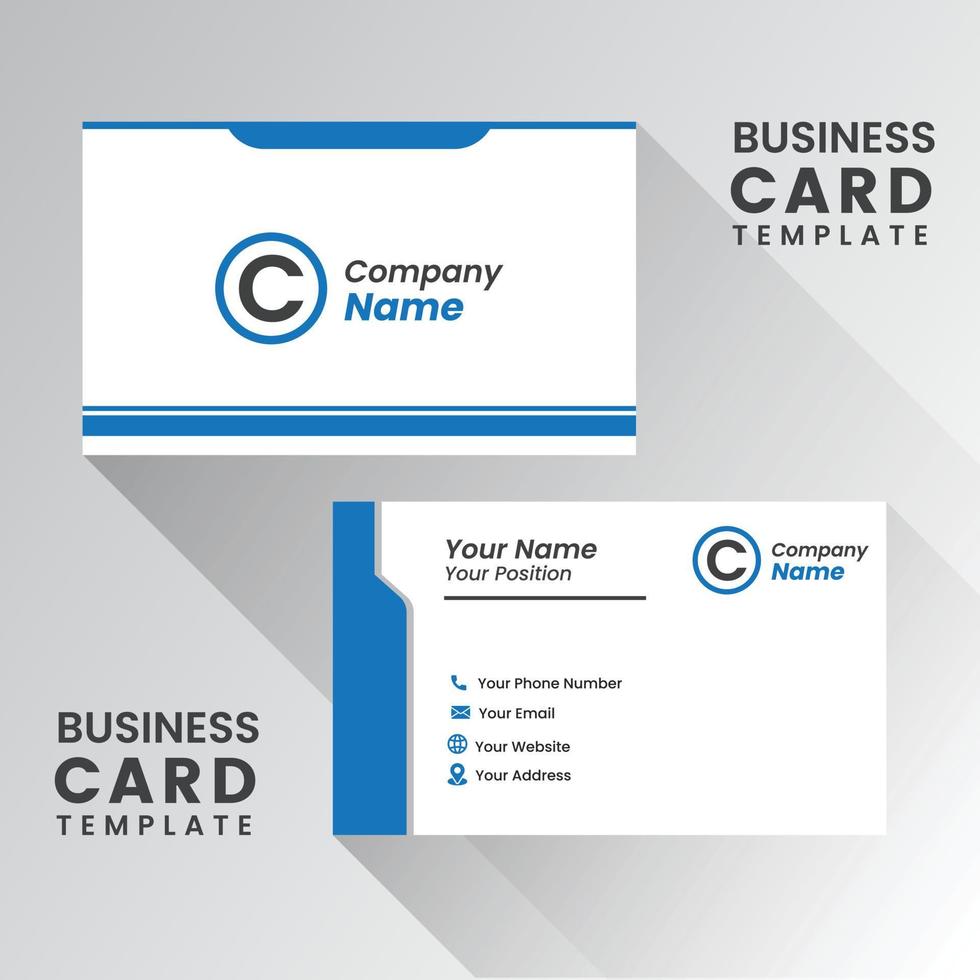 Vector modern creative and clean business card template. Flat design