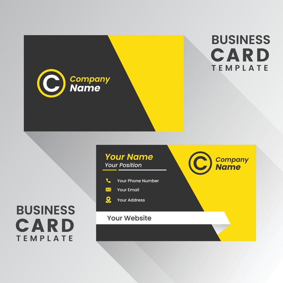 business card design . double sided business card template modern and clean style vector