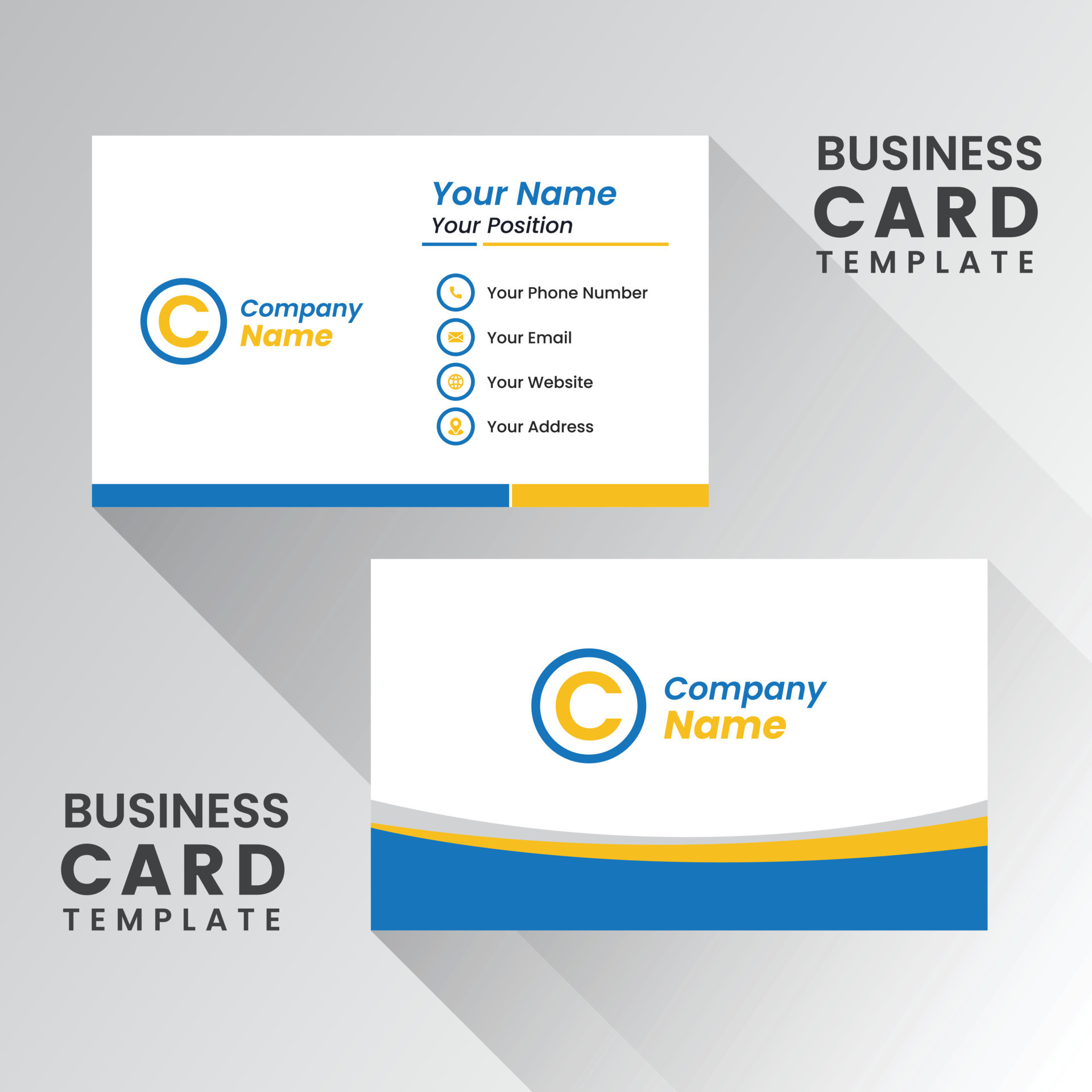 Modern Business Card Creative and Clean Business Card Template