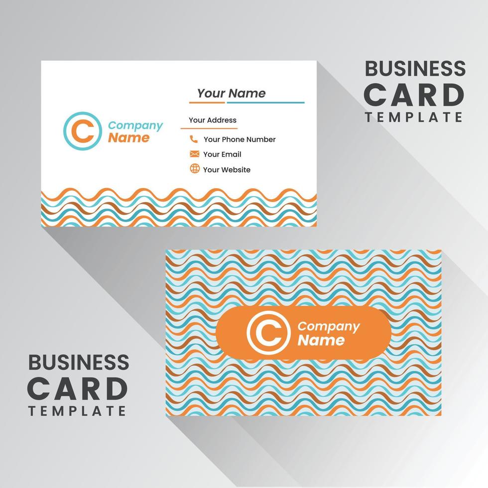 modern business card design . double sided business card design template . flat gradation business card inspiration vector