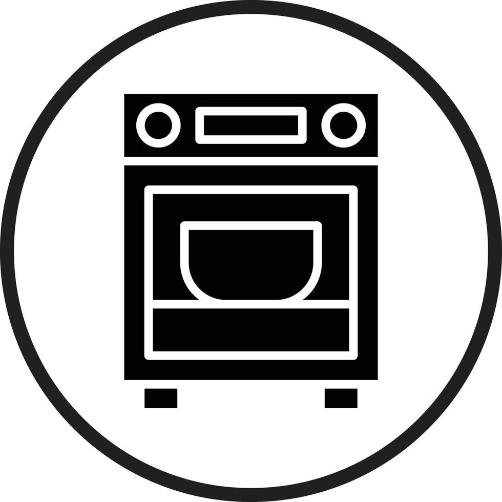 estilo de icono de horno vector