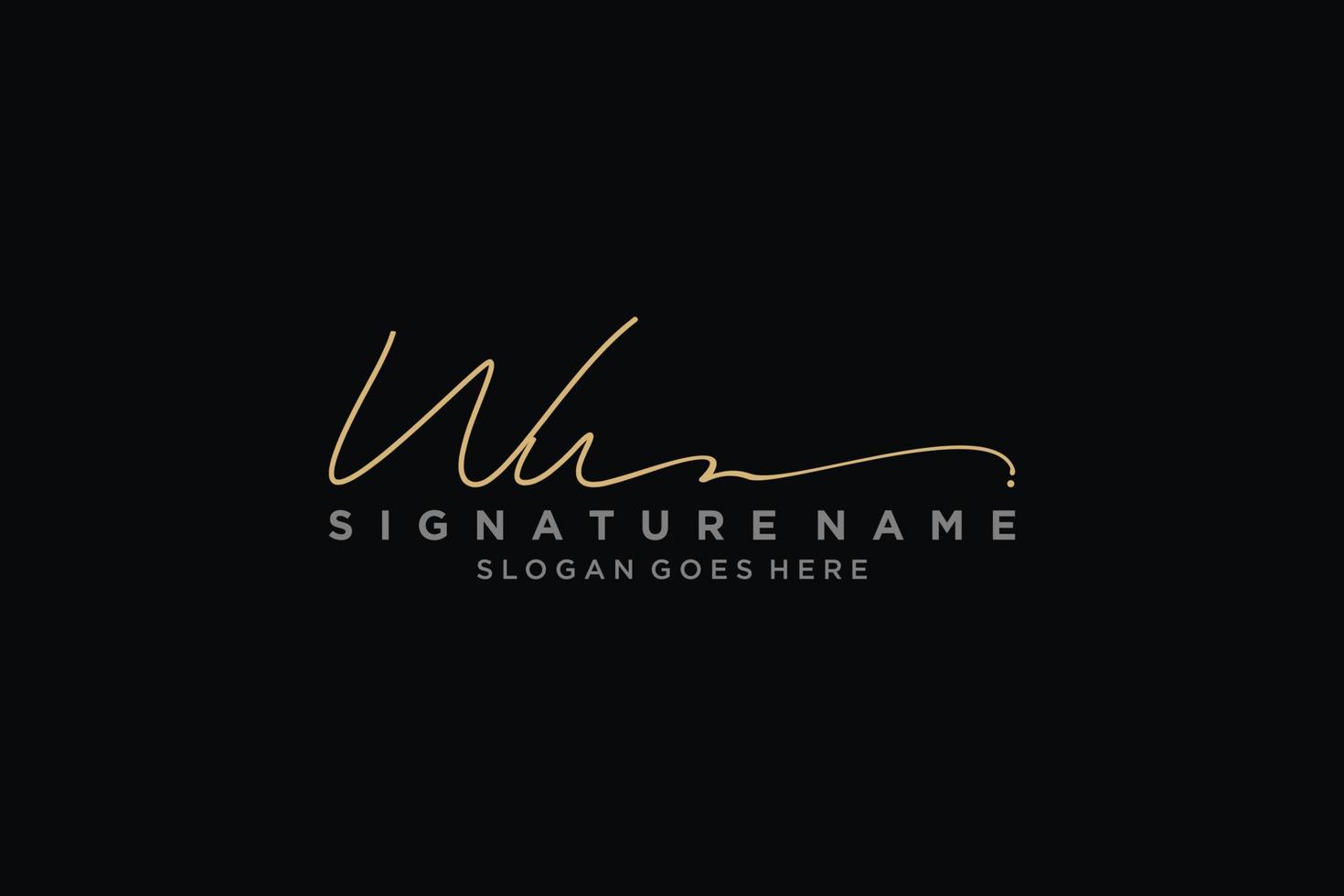 Initial WU Letter Signature Logo Template elegant design logo Sign Symbol template vector icon