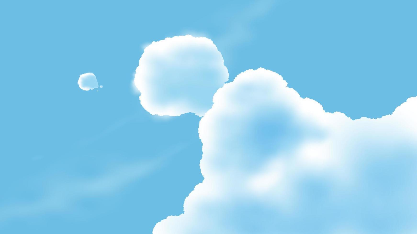 las nubes en el cielo azul vector